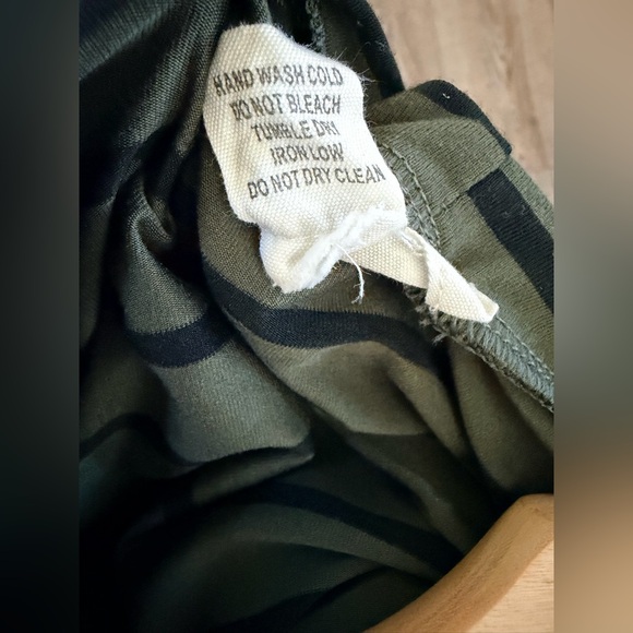 Capella Green and Black Striped Long Sleeve Bodycon Mini Dress - Picture 4 of 4